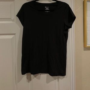 Basic black fitted top